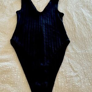 Simple black body suit